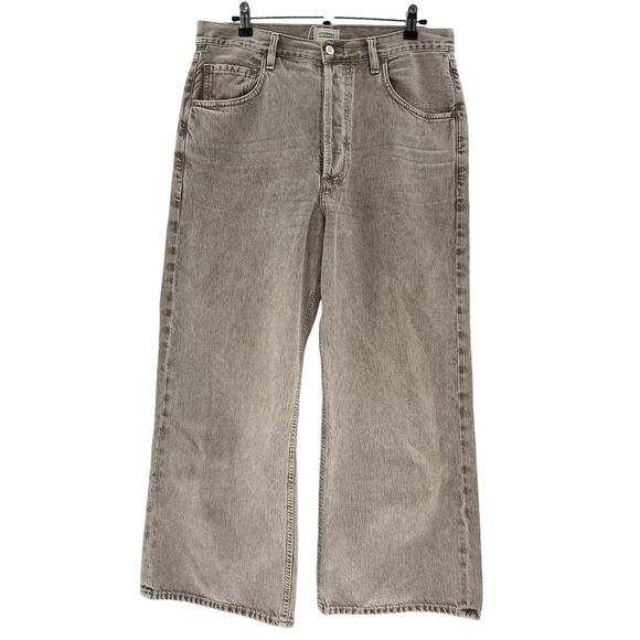 Citizens Of Humanity Wide Leg Tan Gaucho Size 30 Jeans - Picture 2 of 4